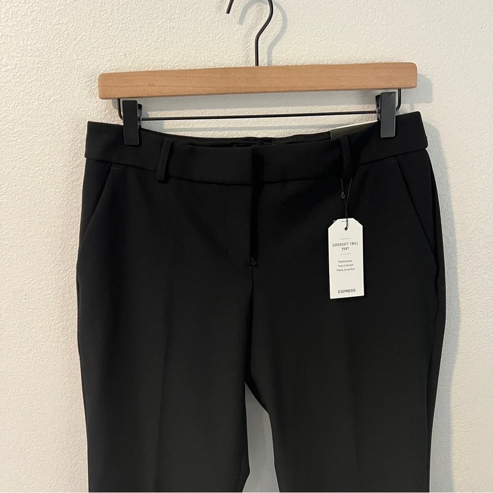 Express Supersoft Twill Stretch Black Low Rise Bootcut Pants NWT Size 6 Short - Picture 3 of 15